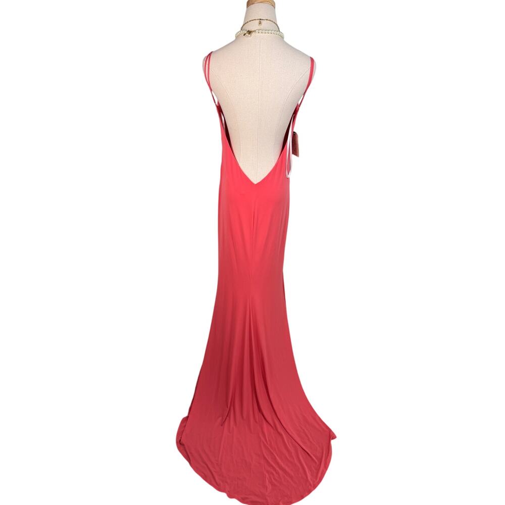 Katie May Great Kate Gown Maxi Dress coral pink size large L - Picture 7 of 10